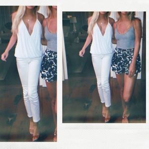 ASOS Elan Chic White Wrap Top Women's Size XS